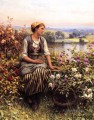 La soñadora paisana Daniel Ridgway Knight Flowers